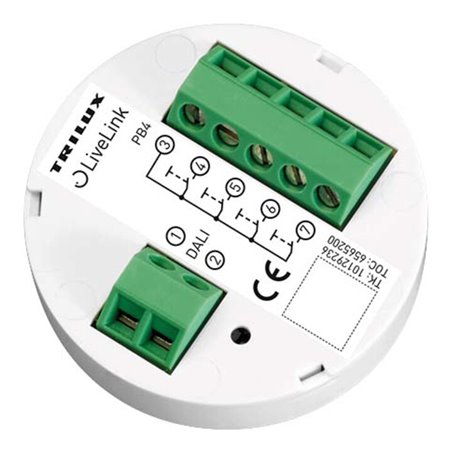 Trilux DALI-Tasterkoppler für 4 Install.Taster LiveLink DALI PB4