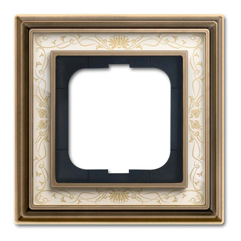 Busch-Jaeger Rahmen 1-fach ms/antik Deko elf/ws 1721-846