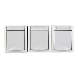 Panasonic Steckdose 3-fach waager. FR-AP weiß 90591599-DE