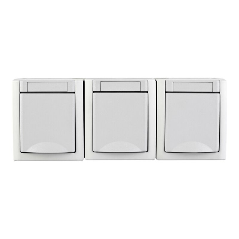 Panasonic Steckdose 3-fach waager. FR-AP weiß 90591599-DE