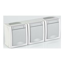 Panasonic Steckdose 3-fach waager. FR-AP IP54 90591498-DE