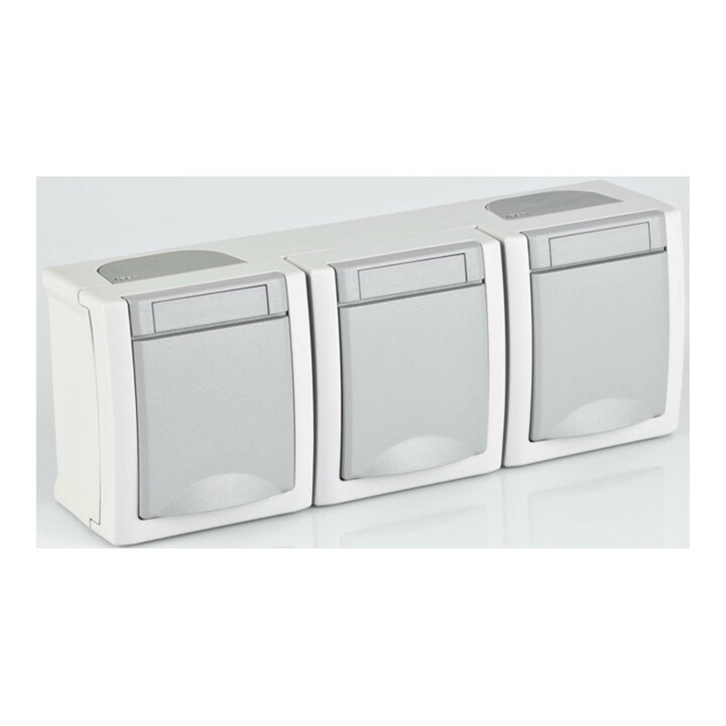 Panasonic Steckdose 3-fach waager. FR-AP IP54 90591498-DE