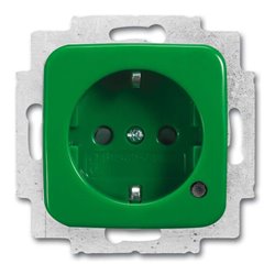 Busch-Jaeger Schuko-Steckdoseneinsatz grün RAL 6032 20 EUCBL-13-212-101