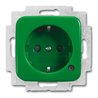 Busch-Jaeger Schuko-Steckdoseneinsatz grün RAL 6032 20 EUCBL-13-212-101