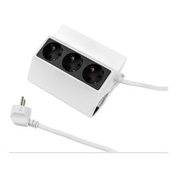 Bachmann Steckdosenleiste Peggy 3x Schutzk. weiss 500.000