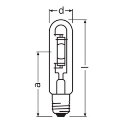 OSRAM LAMPE Halogenmetalldampflampe HQI-T 400/N E40 12X1