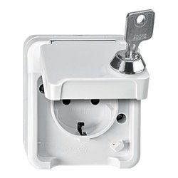 Merten SCHUKO-Steckdose lichtgrau MEG2422-8029