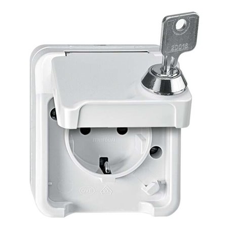 Merten SCHUKO-Steckdose lichtgrau MEG2422-8029