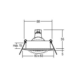 Brumberg Leuchten NV-Einbaustrahler GX5,3 50W chr-mt 00196403