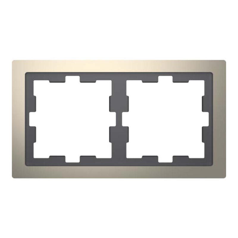 Merten Rahmen 2f.nickelmet D-Life Metall MEG4020-6550