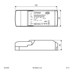 EVN Lichttechnik Netzgerät 24V/DC 3-25W IP20 SLD2425