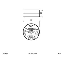 EVN Lichttechnik LED-Netzgerät 24VDC 0,1-8W rund LV 24008