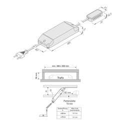 Hera LED-Trafo 24V/100W 12fach Vert 20604003301