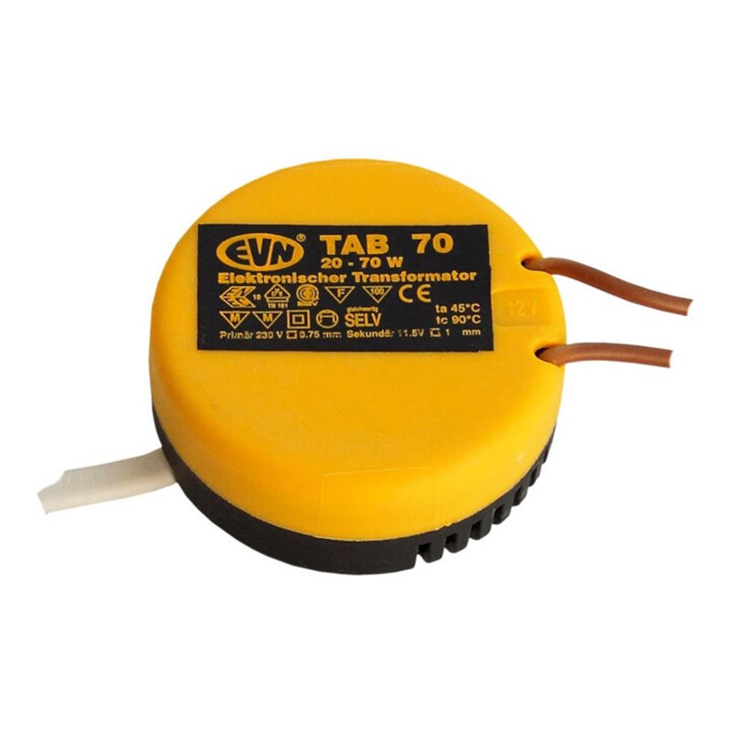 EVN Lichttechnik Trafo 20-70W H22mm D53mm TAB 70