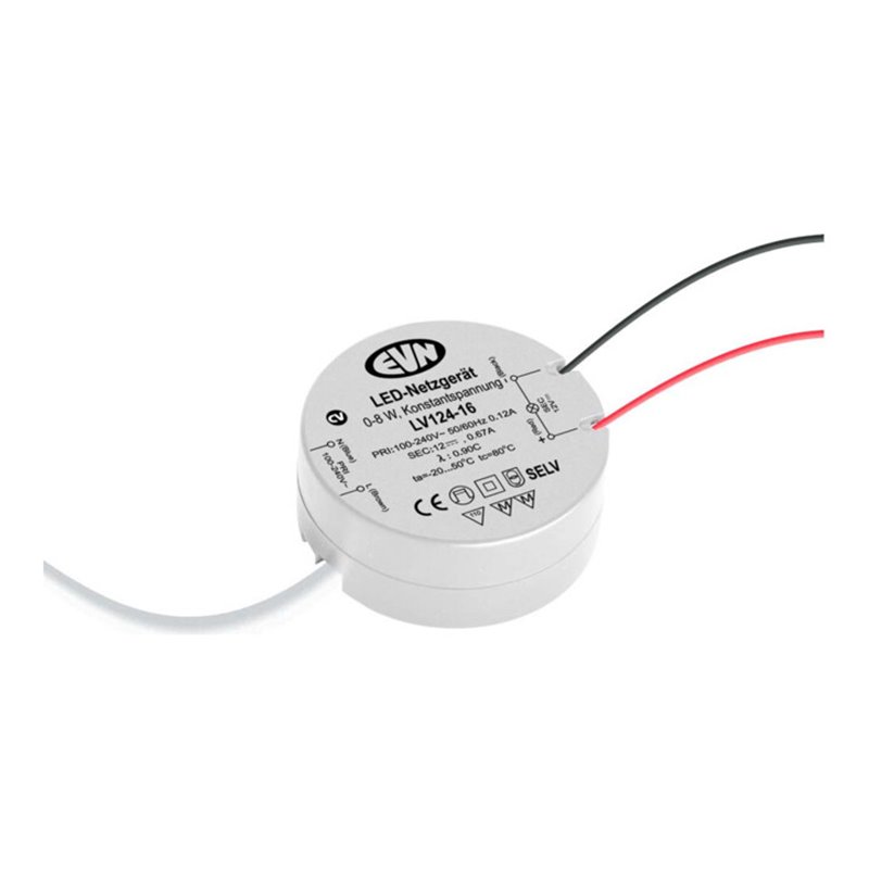 EVN Lichttechnik LED-Netzgerät 12V rund LV124-16