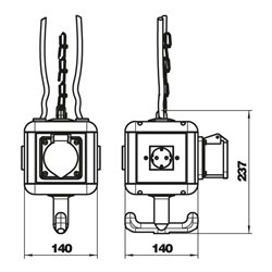 OBO Bettermann Vertr Versorgungseinheit IP20 m.Griff bestück VH-4 3SD1C16