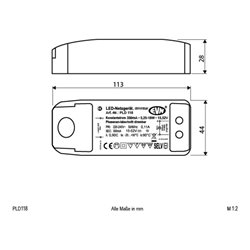 EVN Lichttechnik LED-Netzgerät 350mA 9,2-18,2W PLD 118