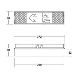 Brumberg Leuchten LED-Rettungszeichenleuchte mit Piktogramm, 3/8h 79130004