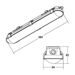 Brumberg Leuchten LED-Feuchtraumleuchte 580mm 4000K 78011114