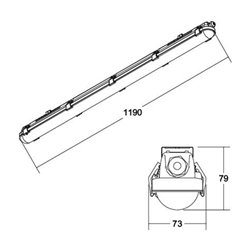 Brumberg Leuchten LED-Feuchtraumleuchte 1190mm 4000K 78012114