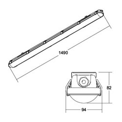 Brumberg Leuchten LED-Feuchtraumleuchte 1490mm 4000K 78015114