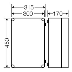 Hensel Mi-Einzelleergehäuse 275x425x146mm Mi 9301