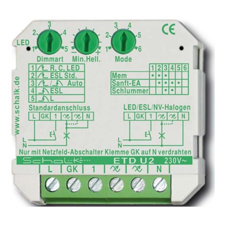 Schalk Universal-Tastdimmer UP 230VAC 0-500VA ETD U2