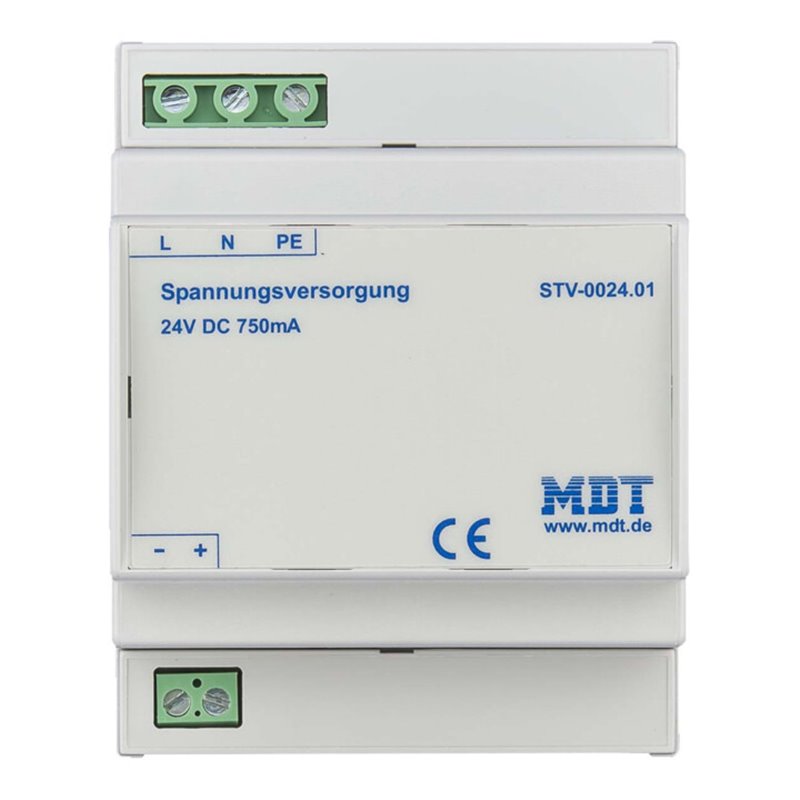 MDT technologies Spannungsversorgung 4TE REG,750mA,24VDC SELV STV-0024.01
