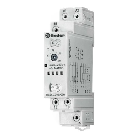 Finder Zeitrelais 1W, 8A, 24-240VAC/DC 80.51.0.240.P000