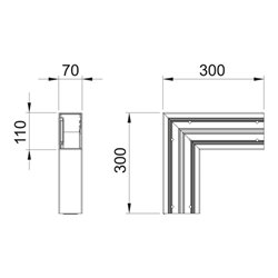 OBO Bettermann Vertr Flachwinkel GK-F70110RW