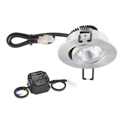 EVN Lichttechnik P-LED Deckeneinbauleuchte 3000K 230V rund alu PC20N61402