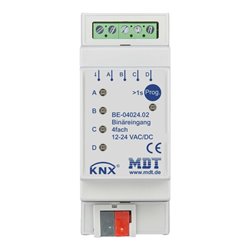 MDT technologies Binäreingang 4-fach 2TE REG, 24VAC/DC BE-04024.02