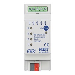 MDT technologies Binäreingang 4-fach 2TE REG, 230VAC BE-04230.02