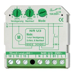Schalk Nachlaufrelais UP mit Einschaltverzögerung NR U3