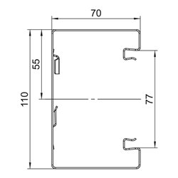 OBO Bettermann Vertr Geräteeinbaukanal o. OT symmetrisch GS-S70110RW