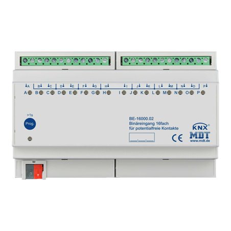 MDT technologies Binäreingang 16-fach 8TE REG, potentialfrei BE-16000.02