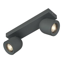 Böhmer Deckenstrahler 2xGU10 Struktur grau 42002