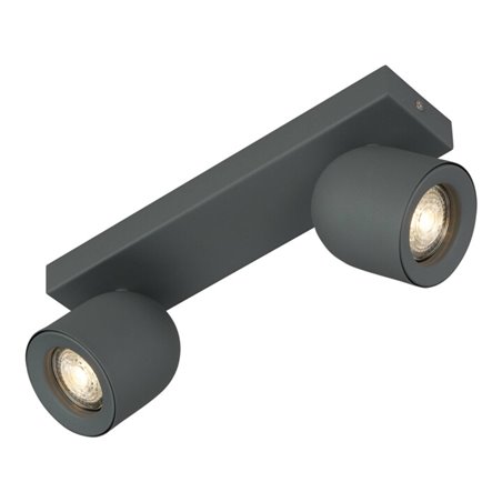 Böhmer Deckenstrahler 2xGU10 Struktur grau 42002