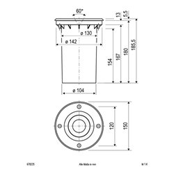 EVN Lichttechnik Bodeneinbauleuchte 35W GU10 IP67 678 235 eds