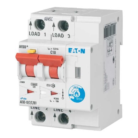 Eaton Brandschutzschalter 2polig, B10A, 30mA AFDD-10/2/B/003-A