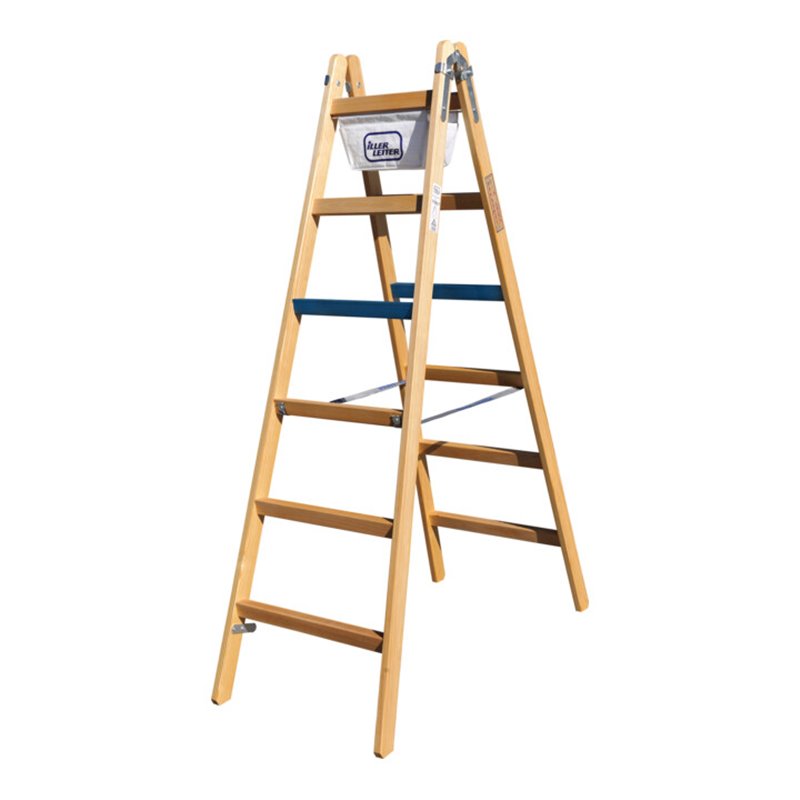 ILLER-LEITER Breitsprossenstehleiter Professional 2x5 Sp. 1105-7