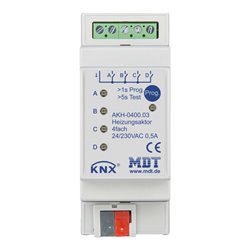 MDT technologies Heizungsaktor 4-fach 2TE REG, 24-230VAC AKH-0400.03