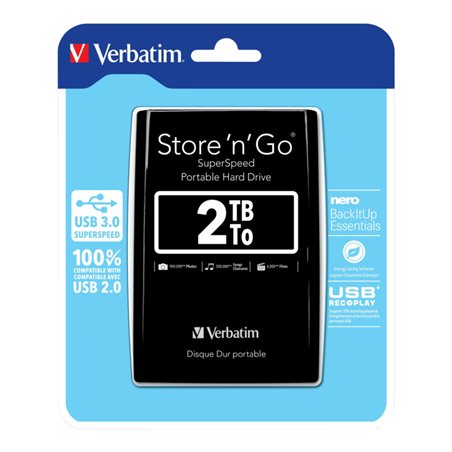 Verbatim Festplatte 2TB USB3.0 Extern,6,35cm(2,5Z) 53177