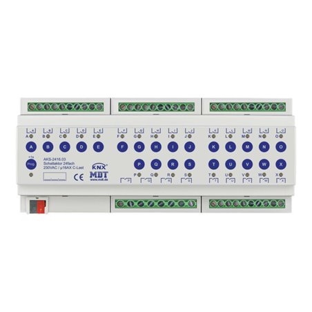 MDT technologies Schaltaktor 24-fach 12TE REG, 16A, 230VAC AKS-2416.03