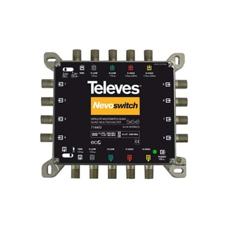 Televes Multischalter 5 in 8 Guß NEVO m.NT quad kask. MS58NCQ