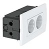 OBO Bettermann Vertr Steckdoseneinheit 2fach 84x140x59 rws SDE-RW D0RW2