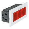OBO Bettermann Vertr Steckdoseneinheit 3fach 84x185x59mm rt SDE-RW D0RT3B