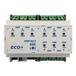 Lingg&Janke KNX Schaltaktor eco+ 9-fach 16A 6TE AH9F16H-E