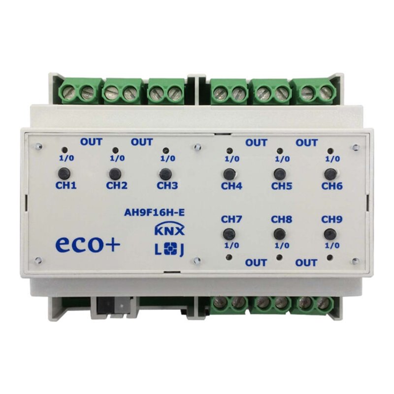 Lingg&Janke KNX Schaltaktor eco+ 9-fach 16A 6TE AH9F16H-E