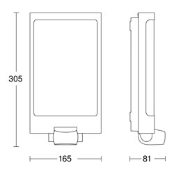 Steinel Sensoraußenleuchte L 240 LED EDELSTAHL